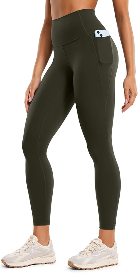 CRZ YOGA Butterluxe Workout Leggings Pockets 25'' - High Waisted Gym Womens Yoga Pants Buttery Soft