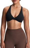 Aoxjox Women's Workout Sports Bras Fitness Satara Low Impact Bra Yoga Crop Tank