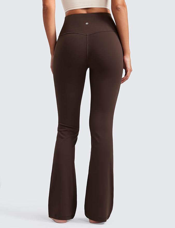 CRZ YOGA Butterluxe Flare Leggings 29"/30.5"/32"/33.5" - High Waist Bootcut Wide Leg Lounge Womens Yoga Pants with Pocket