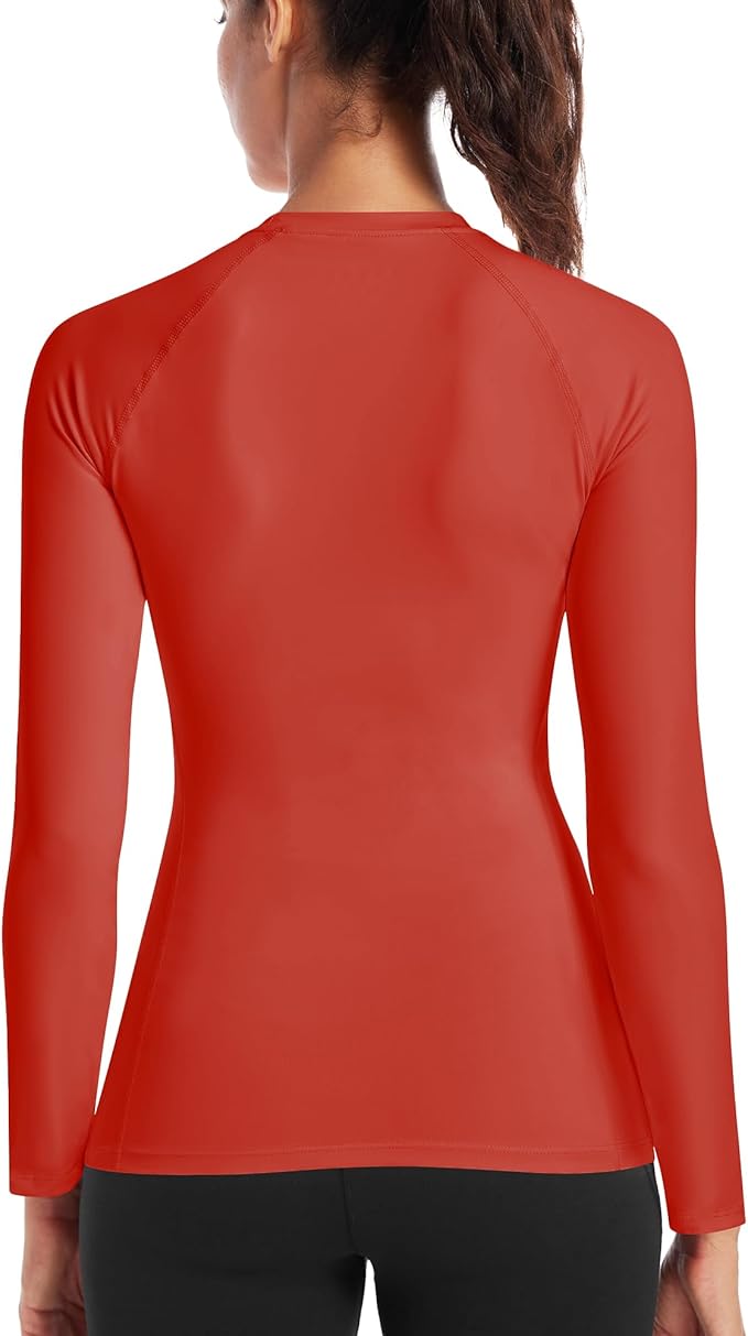 Runhit Women's Long Sleeve Compression Shirt Workout Tops Athletic Base Layer Gym Yoga Running Sports Gear Quick Dry UPF 50+