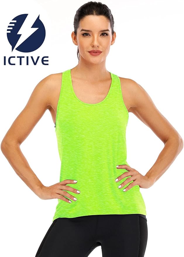 ICTIVE Womens Cross Backless Workout Tops for Women Racerback Tank Tops Open Back Running Muscle Tank Yoga Shirts