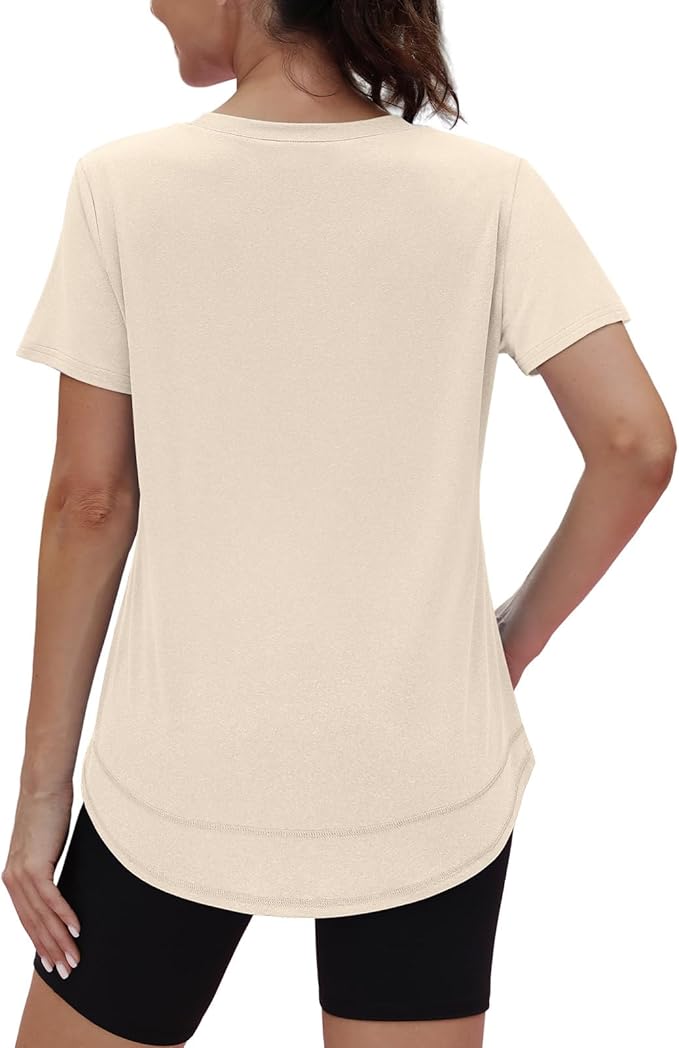 XIEERDUO Womens Workout Tops Short Sleeve Shirts Quick Dry Outfits for Hiking Running S-3XL