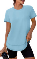 XIEERDUO Womens Workout Tops Short Sleeve Shirts Quick Dry Outfits for Hiking Running S-3XL