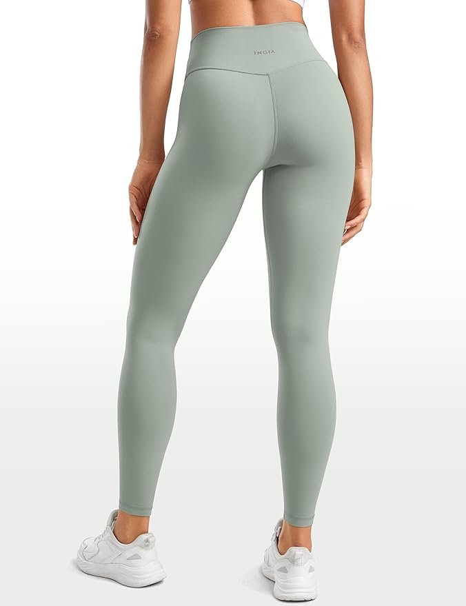 INGIA Womens High Waisted No Front Seam Lounge Yoga Legging 25" Workout Tummy Control Gym Yoga Pants