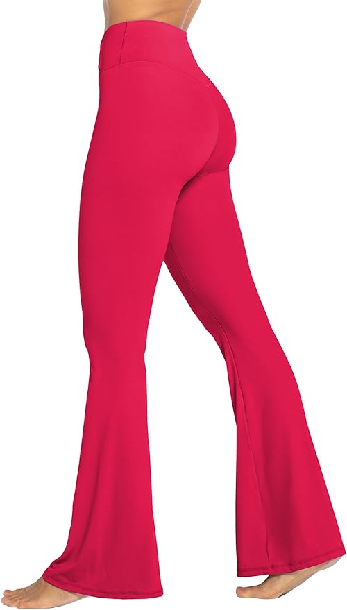 Sunzel Flare Leggings, Crossover Yoga Pants with Tummy Control, High-Waisted and Wide Leg