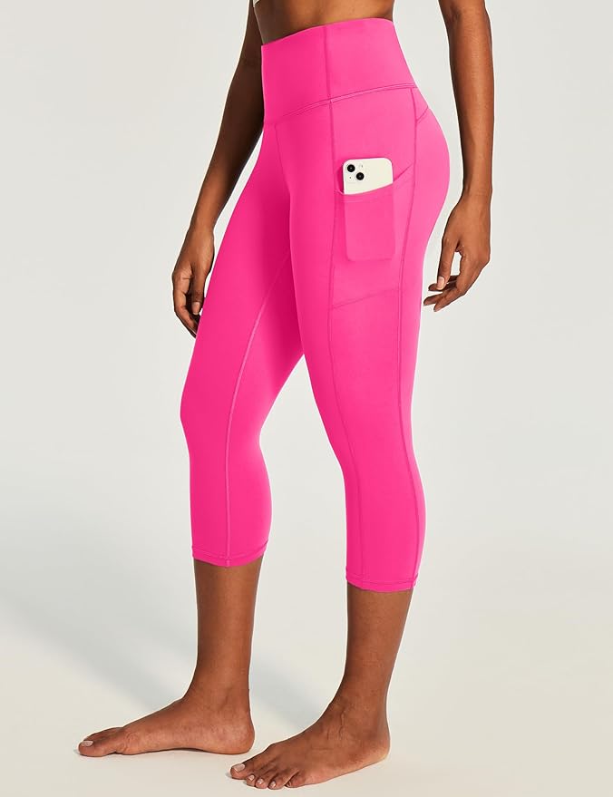 Ewedoos Capri Leggings for Women High Waisted Yoga Pants with Pockets for Women Tummy Control Workout Leggings Yoga Capris
