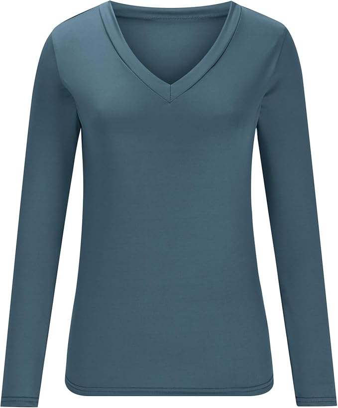 Yoga Tops for Women Long Sleeve Compression Going Out Tops Workout Sets Gym Shirts Cute Cropped V Neck Dance Outfits