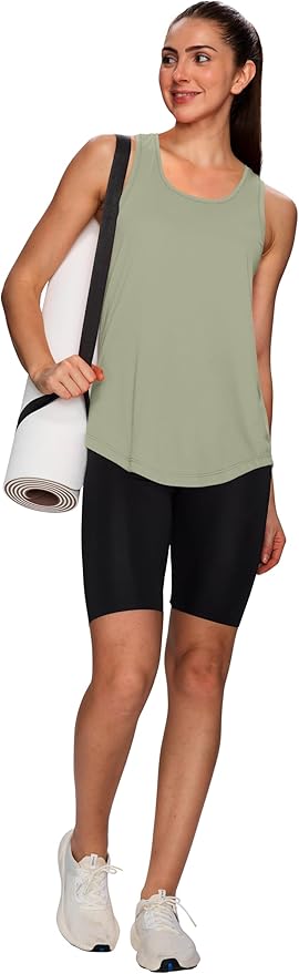 WIHOLL Workout Tops for Women Summer Athletic Tank Tops Sleeveless Shirts Beach Lightweight Gym Clothes