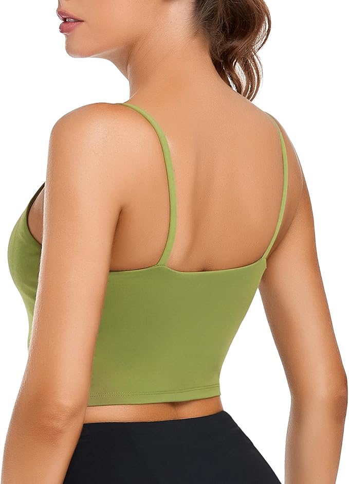 Lemedy Women Padded Sports Bra Fitness Workout Running Shirts Yoga Tank Top