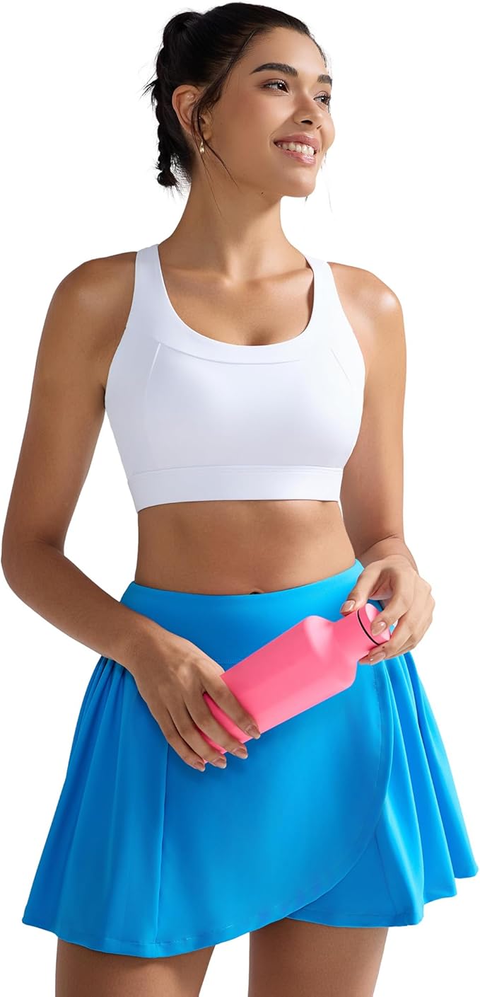 RUNNING GIRL Sports Bra for Women,Adjustable Straps Supportive High Impact Sports Bras for Women with Sewn in Pads