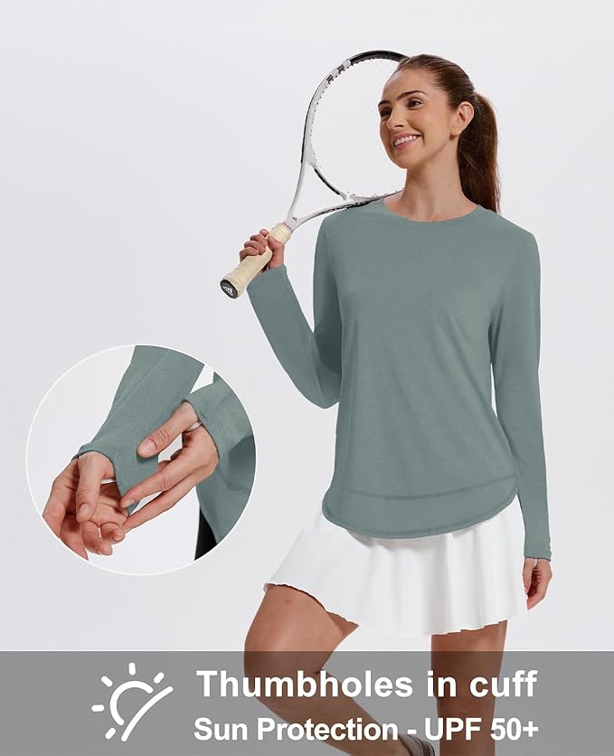 XIEERDUO Women's Workout Tops Long Sleeve Quick Dry Shirts for Hiking Running S-3XL