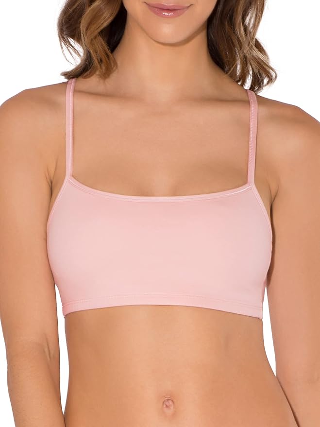 Fruit of the Loom Women's Spaghetti Strap Cotton Pullover Sports Bra Value Pack