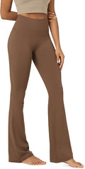 ODODOS Women's Powerful Tummy Control Flared Yoga Pants 2.0 High Waist Workout Bootcut Leggings with Inner Pocket- 29" / 31"