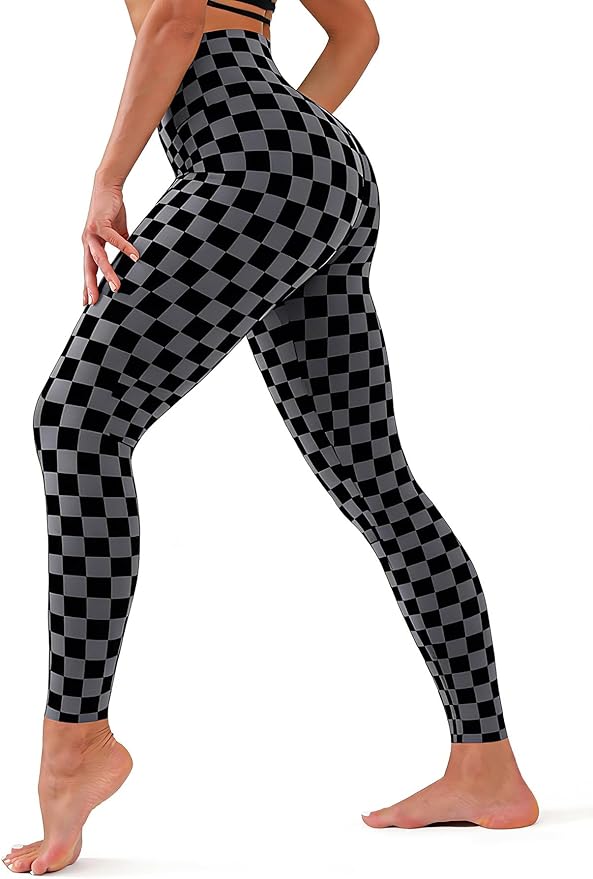 Bluemaple High Waisted Leggings for Women - Tummy Control Pants Non See Through Workout Soft Yoga Pants for Running Plus Size