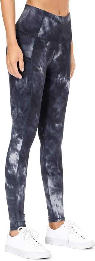 Dragon Fit High Waist Yoga Leggings with 3 Pockets,Tummy Control Workout Running 4 Way Stretch Yoga Pants