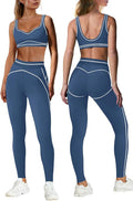 Nirovien Womens 2 Piece Workout Sets Athletic Yoga Sets Pilates Gym Outfits Butt Lifting Leggings and Sports Bra