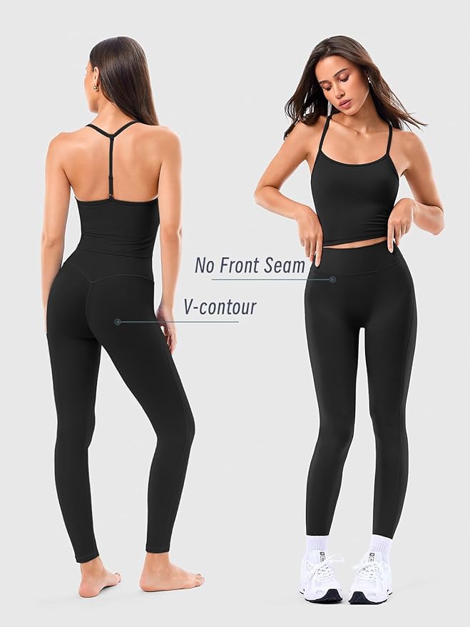 Matching Workout Sets for Women,Breathable Sport Bras & Seamless Leggings,2 Piece ActiveWear Outfits for Pilates/Gym/Athletic