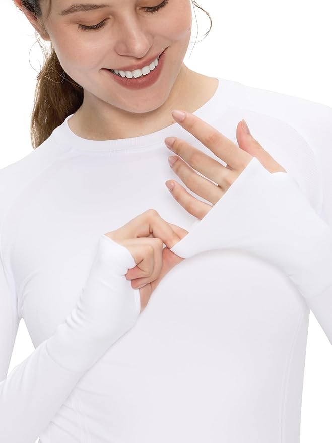 Long Sleeve Workout Tops for Women, Compression Shirt, Sports Running Shirt Breathable Athletic Top Slim Fit
