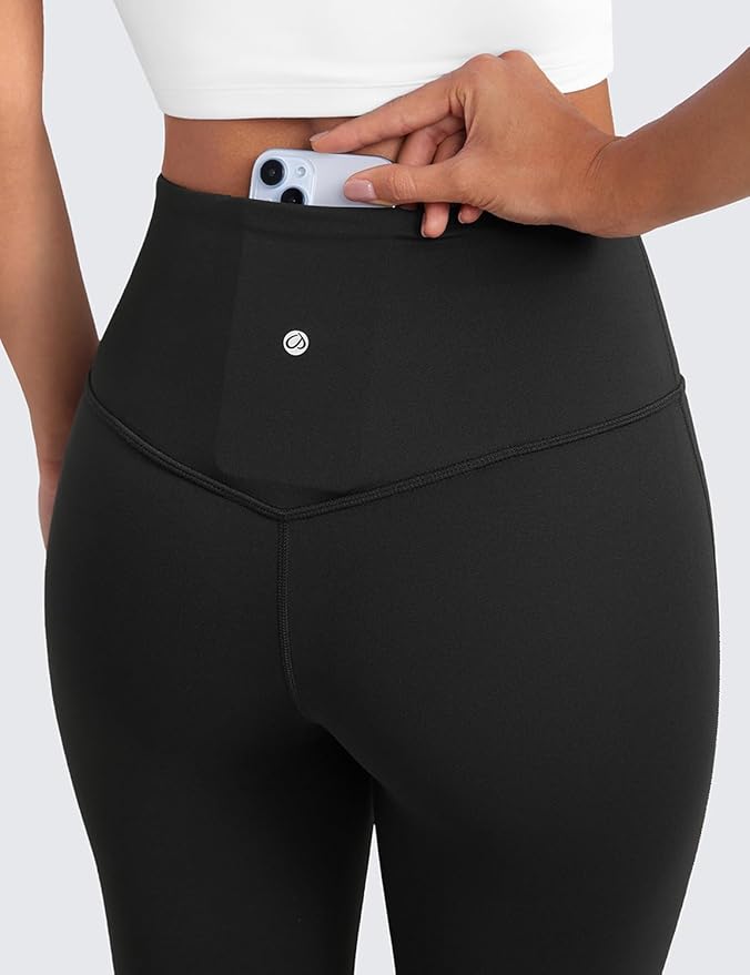 CRZ YOGA Butterluxe Flare Leggings 29"/30.5"/32"/33.5" - High Waist Bootcut Wide Leg Lounge Womens Yoga Pants with Pocket