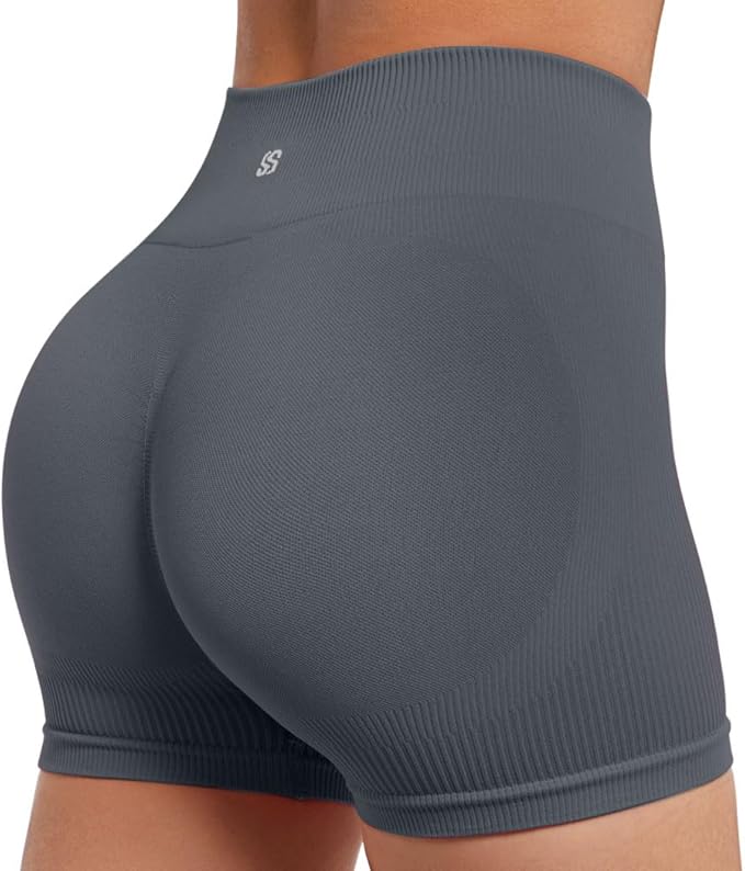 SUUKSESS Womens Workout Sets Open Back Gym Sets Woman Yoga Pilates Crop Tank High Waisted Bike Shorts