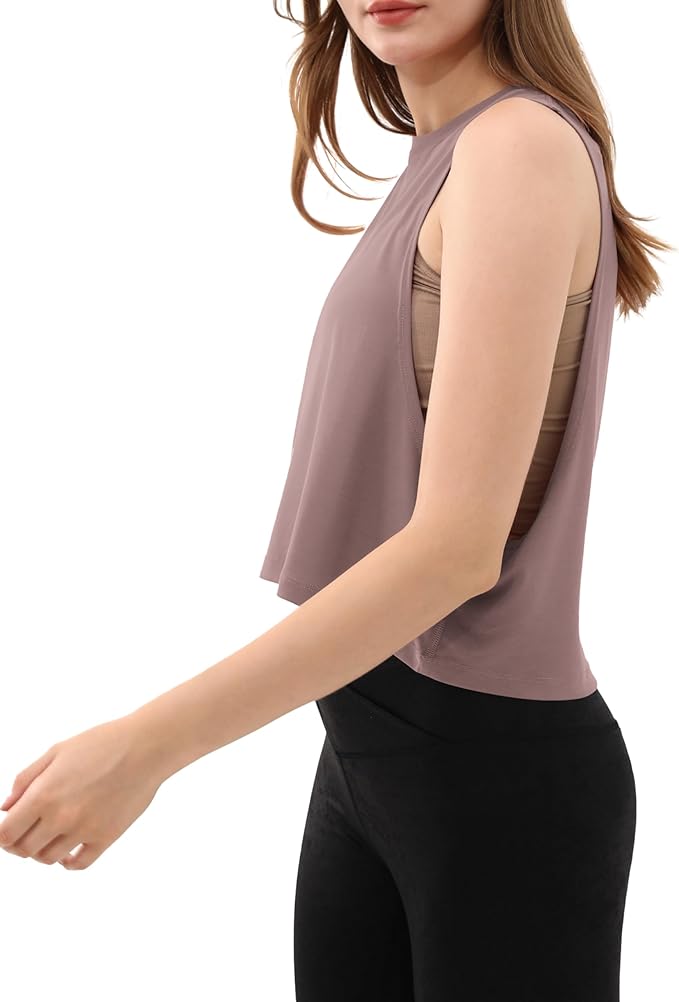 ODODOS 3-Pack Loose Tank Tops for Women Sleeveless Gym Athletic Workout Tops Yoga Shirts