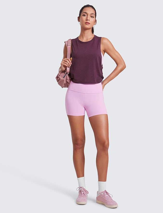 CRZ YOGA Pima Cotton Large Armhole Tank Tops for Women - Workout Sport Athletic Yoga Running Gym Loose Crop Sleeveless Shirts