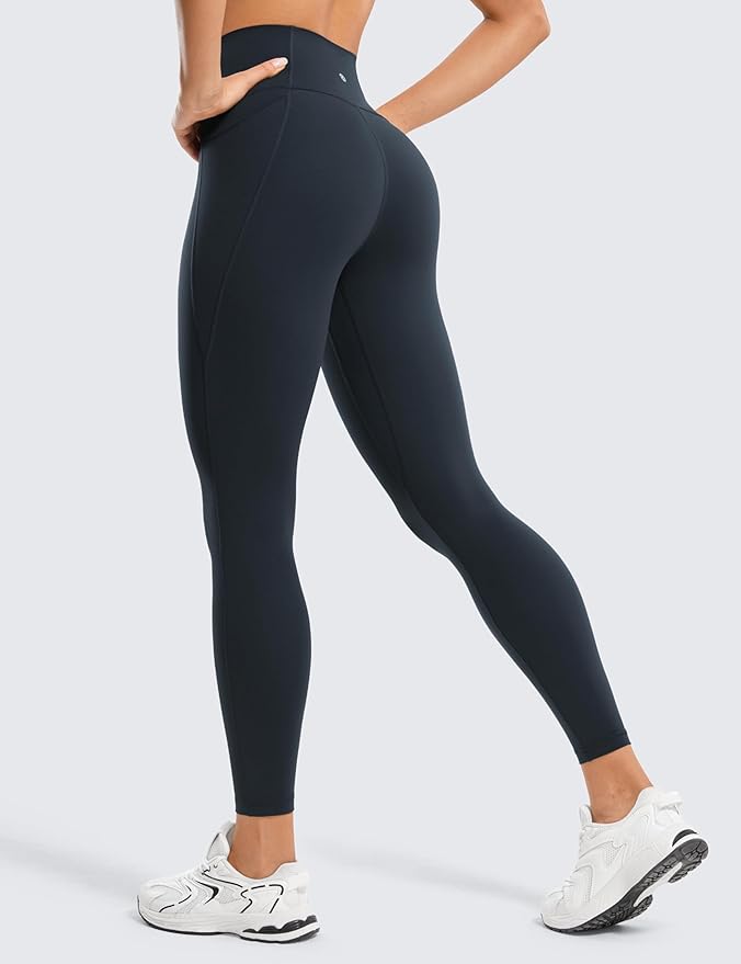 CRZ YOGA Butterluxe Workout Leggings Pockets 25'' - High Waisted Gym Womens Yoga Pants Buttery Soft