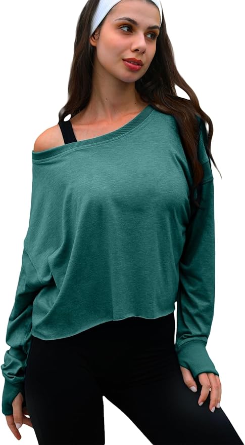 UNIANKIYA Open Back Workout Tops for Women Long Sleeve Cropped Athletic Clothes Gym Running Yoga Low Impact Sports T Shirts