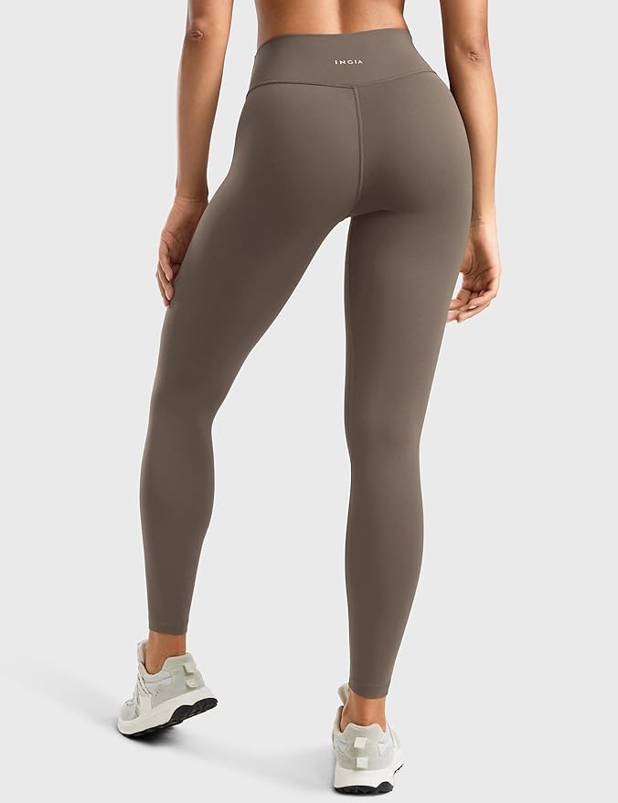 INGIA Womens High Waisted No Front Seam Lounge Yoga Legging 25" Workout Tummy Control Gym Yoga Pants
