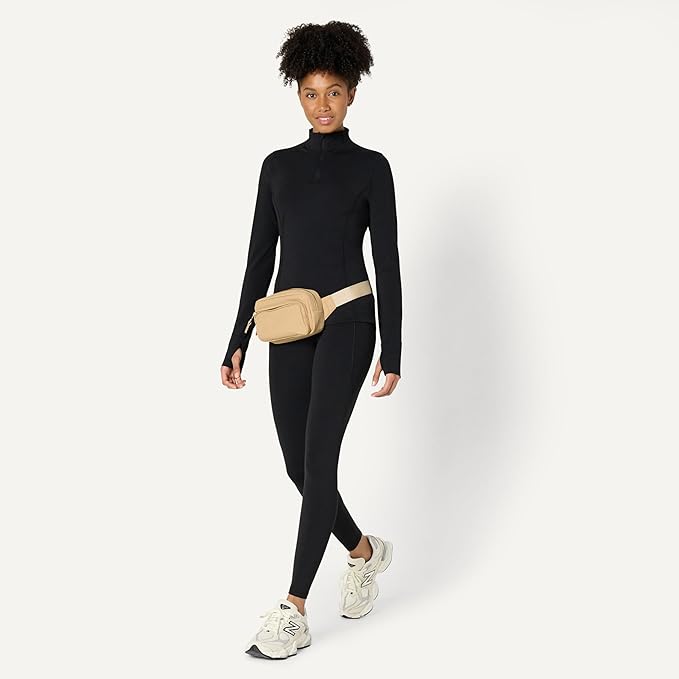 Amazon Essentials Women's Active FormFlex Buttery Soft Slim Fit Quarter Zip Long Sleeve Pullover Jacket