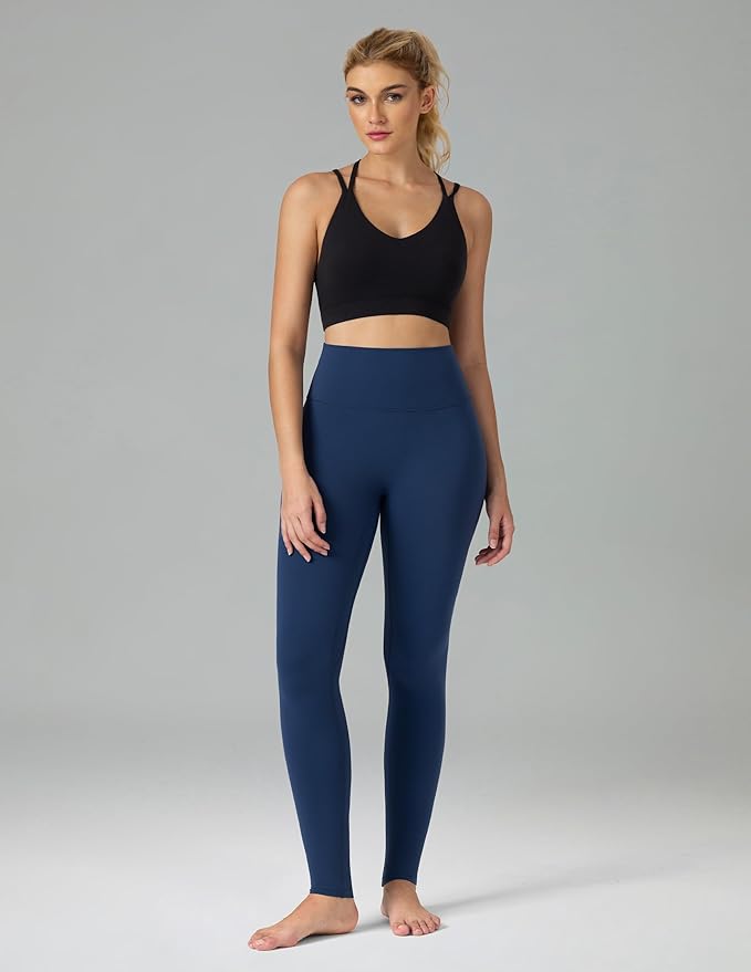 Colorfulkoala Dreamlux No Front Seam Leggings for Women 25"/28" Inseam, High Waisted Buttery Soft Yoga Pants