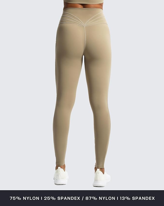 Aoxjox High Waisted Workout Leggings for Women Trinity Yoga Pants 26.5"