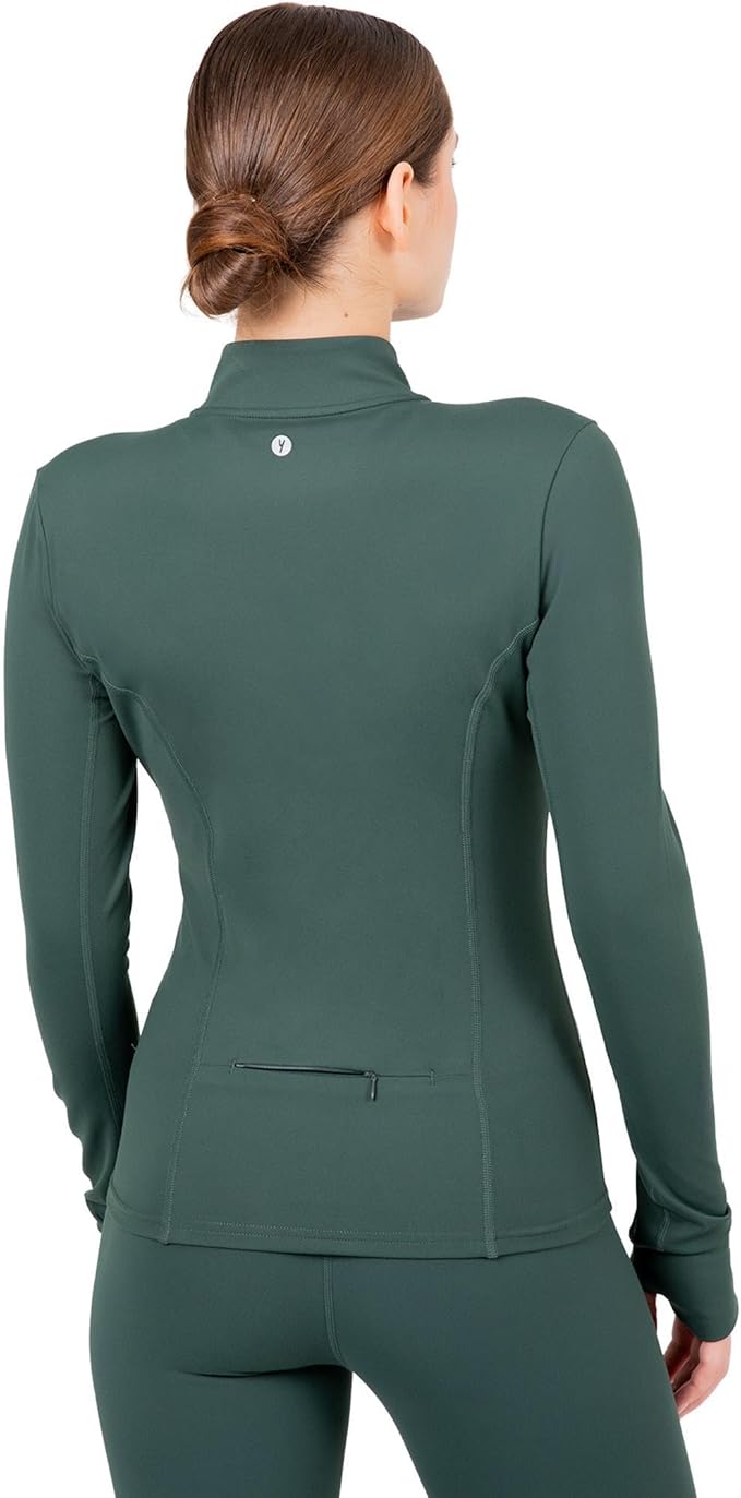 YITTY Active Women's Ultraluxe Full Zip Jacket, Athleisure, 4-Way-Stretch, Thumbholes