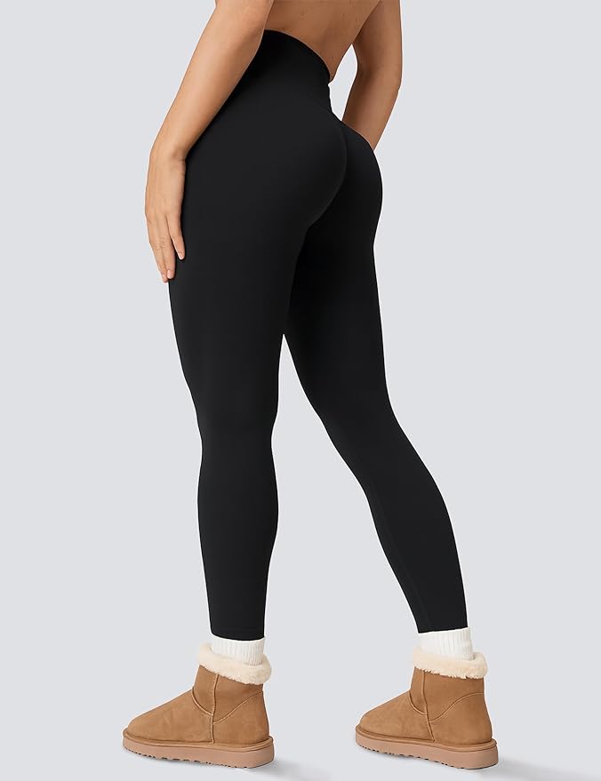 Unthewe Naked-Feel No Front Seam Leggings for Women - High Waisted Buttery Soft Workout Yoga Pants 25"