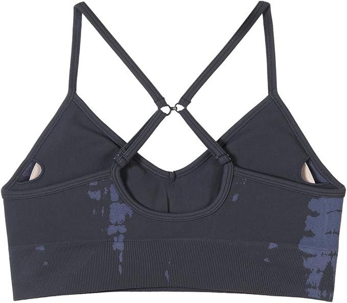 AUROLA Serpent Seamless Sports Bras for Women,Backless Padded Strappy Workout Gym Yoga Crop Tops
