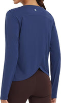 baleaf Women's Running Sun Shirts Long Sleeve UPF 50+ Workout Tops UV Athletic Split Back Quick Dry Lightweight