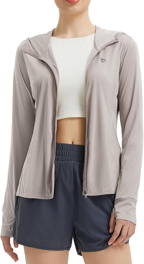 baleaf Women's Sun Protection Jacket Hoodie Clothing Lightweight Long Sleeve Sun Cover Up Shirt