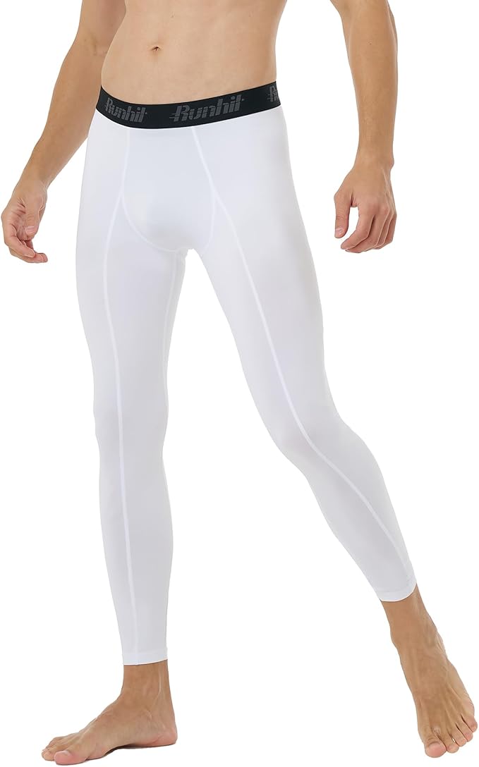 Runhit Men’s Compression Pants Running Tights Workout Leggings Athletic Base Layer Pants for Sports Yoga Basketball