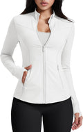 AVGO Womens Running Jackets Lightweight Slim Fit Workout Jacket Zip Up Athletic Track Gym Tops with Pockets & Thumb holes