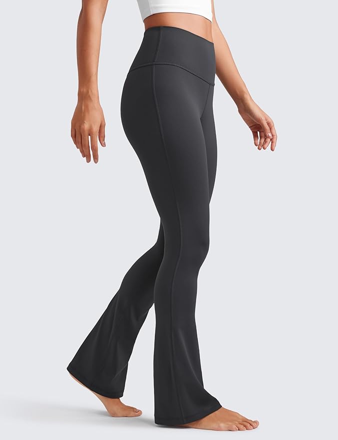 CRZ YOGA Butterluxe Mini Flared Leggings 30"/31.5"/33'' - High Waist Bootcut Casual Lounge Women Yoga Pants with Pocket