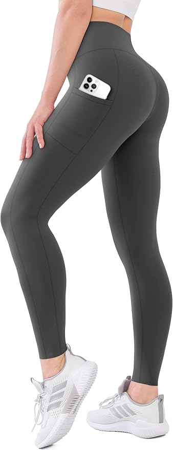 High Waisted Leggings with Pockets for Women Buttery Soft Full Length Capri Workout Yoga Pants