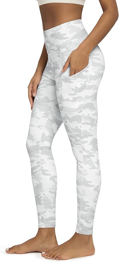 ODODOS Women's High Waisted Yoga Leggings with Pockets, Tummy Control Non See Through Workout Athletic Running Yoga Pants