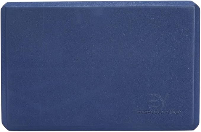 Everyday Yoga Premium Foam Block - Non-Slip High-Density Yoga Block for Balance, Stability & Stretching, EVA Foam Support, Multi Colors (Single Block)