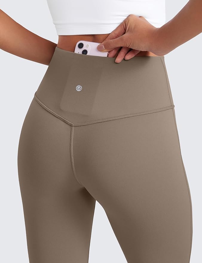 CRZ YOGA Butterluxe Flare Leggings 29"/30.5"/32"/33.5" - High Waist Bootcut Wide Leg Lounge Womens Yoga Pants with Pocket