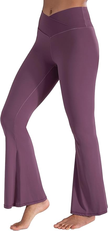 Sunzel Flare Leggings, Crossover Yoga Pants with Tummy Control, High-Waisted and Wide Leg
