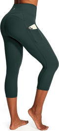 Ewedoos Capri Leggings for Women High Waisted Yoga Pants with Pockets for Women Tummy Control Workout Leggings Yoga Capris