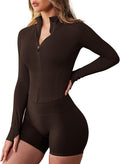AVGO Women's Workout Jacket Lightweight Zip Up Crop Top Running Sportwear Slim Fit Gym Jackets With Thumb Holes