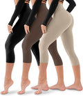 3 Pack Leggings for Women-No See-Through High Waisted Tummy Control Yoga Pants Workout Running Legging