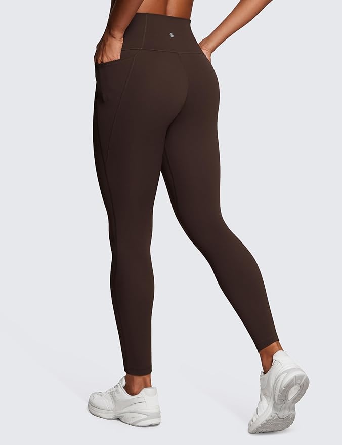 CRZ YOGA Butterluxe Workout Leggings Pockets 28'' - High Waisted Gym Womens Yoga Pants Running Buttery Soft