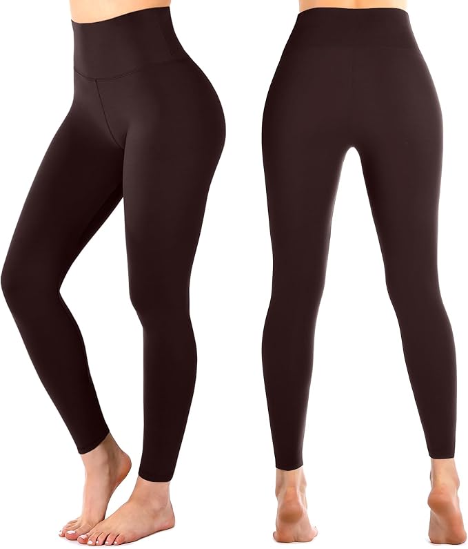 Leafigure High Waisted Leggings for Women- Soft No See-Through Yoga Pants for Gym Workout Running